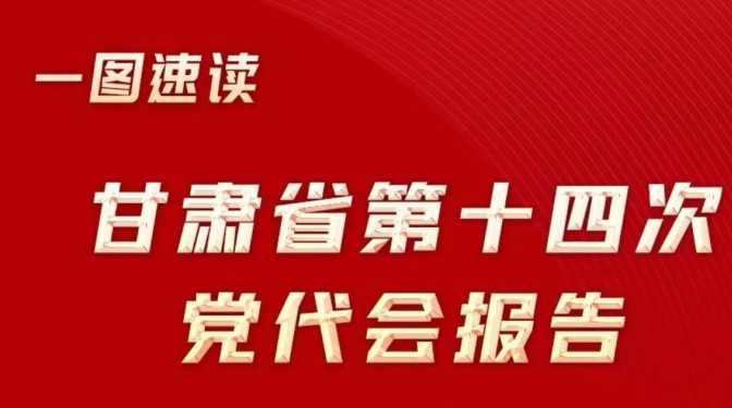 一圖速讀中國共產(chǎn)黨甘肅省第十四次代表大會報告